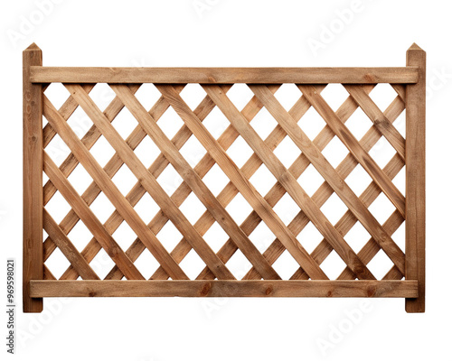 Stylish wooden lattice fence panel, ideal for gardens and outdoor spaces, offering decorative versatility and privacy.