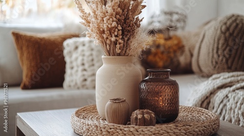 autumn home decor, create a welcoming autumn atmosphere with a minimalist touch in cozy interior design using warm earth tones and fall decor elements for a beautiful look