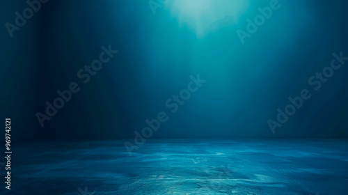  dark blue and cyan gradient studio background