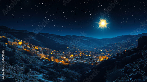 Shining Star Over the Manger of Jesus Christ, Nativity of Bethlehem