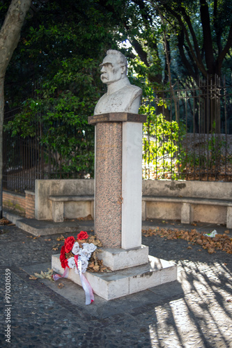 Rome, Italy, pomnik Józefa Piłsudskiego, Rzym, Włochy