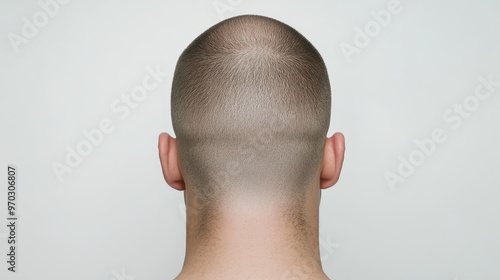 Back of Man s Head with Short Buzz Cut Hairstyle