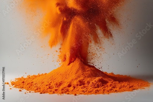 Vibrant Orange Dust Blast Celebration Effect