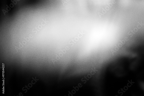 Abstract gradient overlay background Grainy noise texture black and white backdrop Retro film lens light effect composition