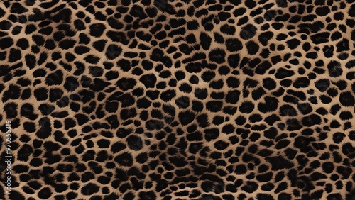 hairy leopard background, leopard skin texture, wild cat spot design