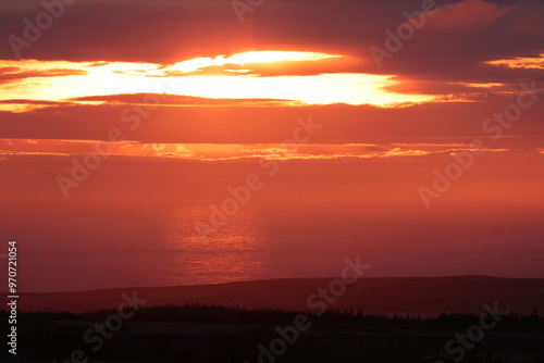 Sunset on the coast of the Avalon Peninsula in Newfoundland, Canada