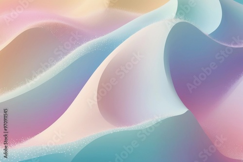 Soft pastel waves undulate gently in a serene gradient of colors, creating a calming abstract design for digital backgrounds