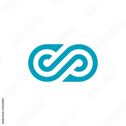 Infinity Symbol Letter S logo design vector template