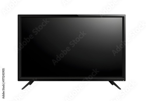 Modern TV set isolated on transparent or white background, png