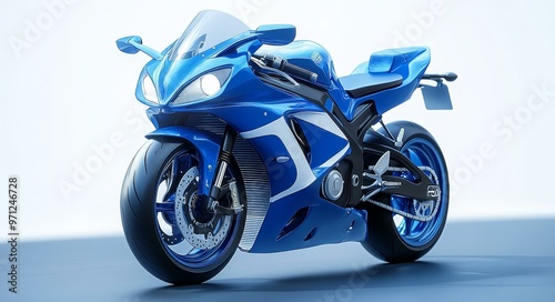 Blue Kawasaki Ninja H2R Motorcycle