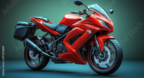 Red Kawasaki Ninja Motorcycle