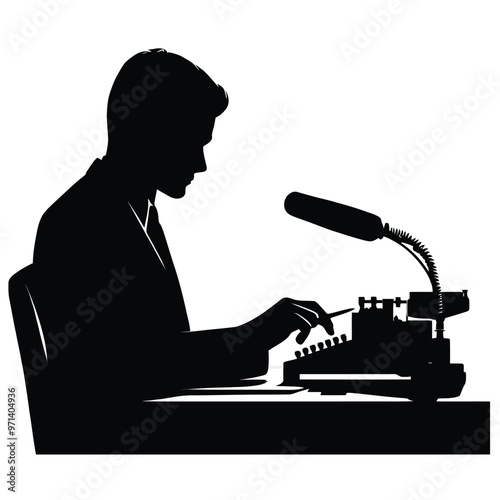 Court Reporter Silhouette