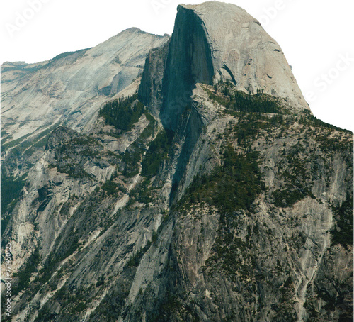 Majestic View of Dome Peak on Transparent Background