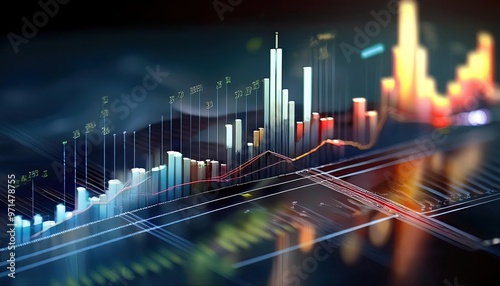 Trend chart for economic stock market volatility