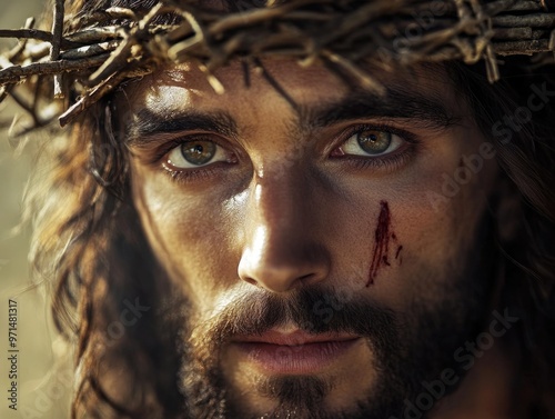 Man with crown of thorns