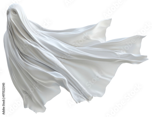 PNG Flying sheet ghost white supernatural mysterious.