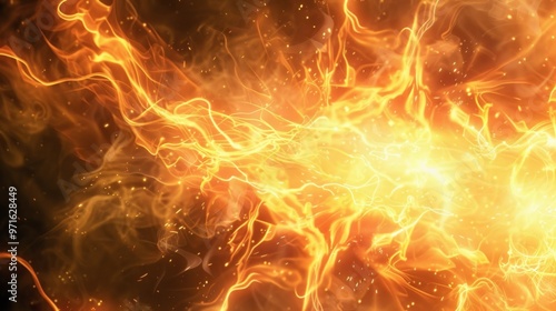 Shock and fire abstract background.