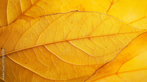 close up of a yellow leaf