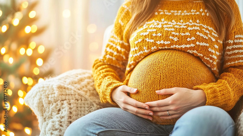 obstetrician gently touches a pregnant belly, symbolizing care and support. The image conveys the deep emotional connection and sensitivity surrounding pregnancy and related issues