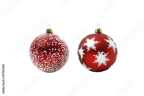 Deux boules de Noël sur fond transparent PNG