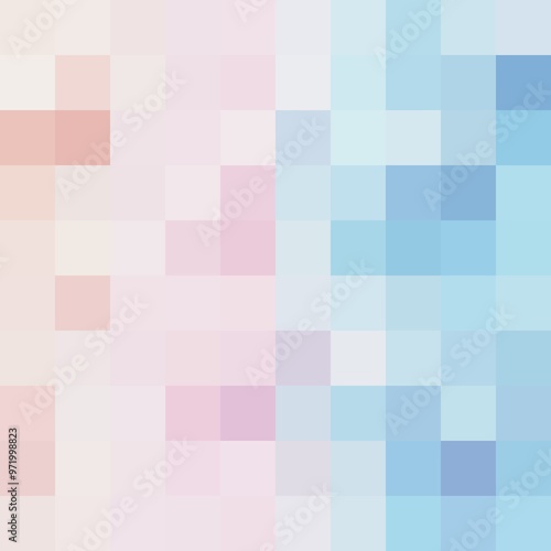 Pastel multicolour mosaic pixel background with copy space.