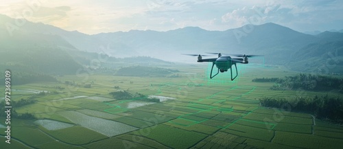 Drones used for agriculture, including research, safety, rescue, and terrain scanning technologies. Drones also monitor soil moisture and yield problems, and send data to smart farmers on tablets.