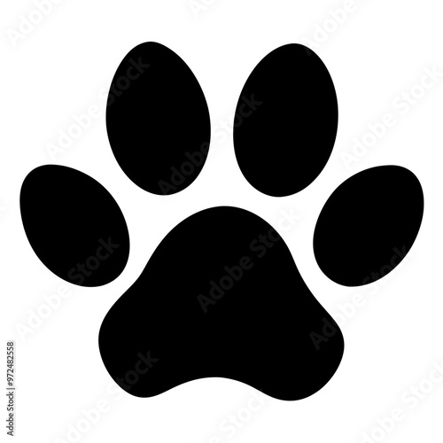 animal dog paw print vector black