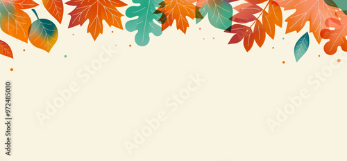 Autumn, Fall background, Autumn leaves pattern, landscape, sale temple. Vector illustration, banners, cards