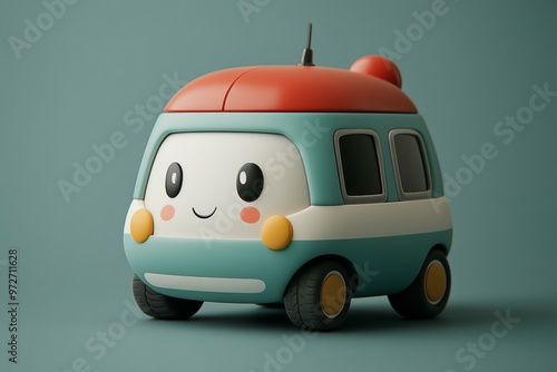 Adorable Toy Car, Cartoonish Design