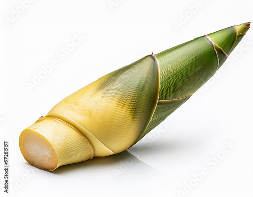 Bamboo Shoot isolated cut out white background with clipping path; no crop image