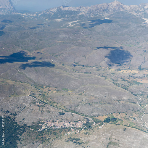 Calascio aerial, Italy