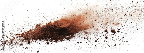 A sandstorm sand dust cloud which flies slowly in a transparent background,