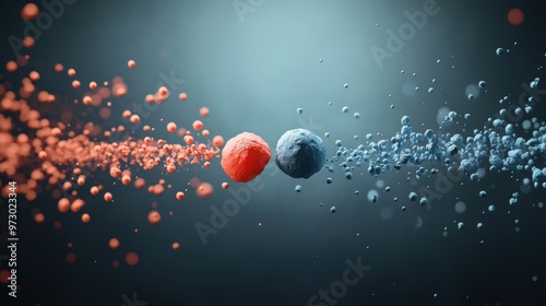 A graphic representation of matter and antimatter particles, highlighting their similarities and differences.