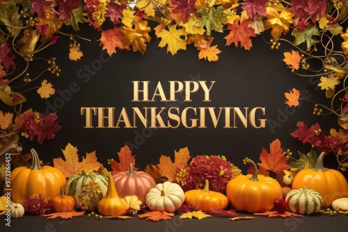 Happy Thanksgiving day social media post celebration illustration background thanksgiving greeting autumn concept 