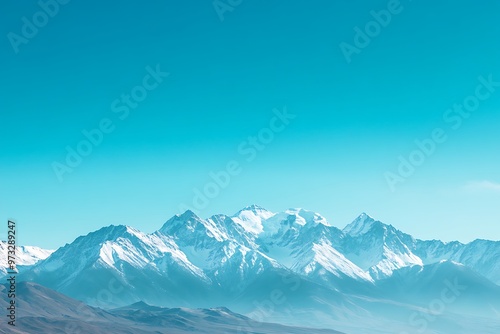 mountains in the snow