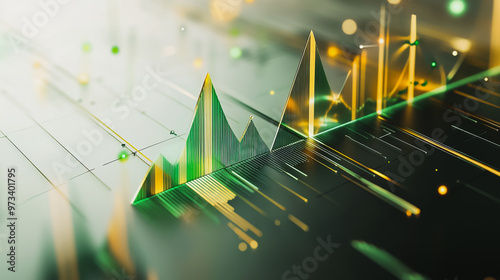 charts and graphs with statistics to innovative analyze business potential and forecast future development of companies growth.