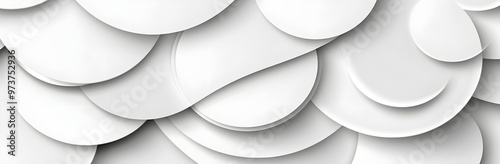 Abstract white background with overlapping circles