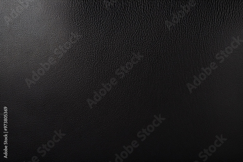 Polished black leather with fine grain forming a sleek and luxurious background.