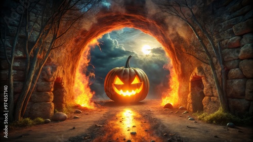 pumpkin portal to hell opens on All Hallows' Eve