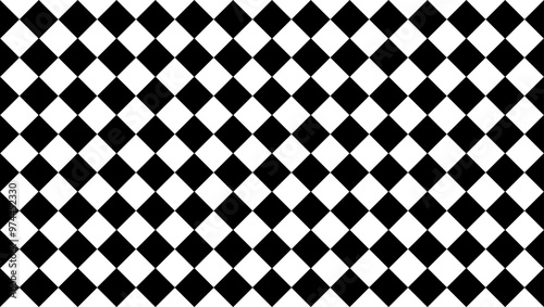 Diagonal chess tile illustration on black white tile. Diagonal chess tile.