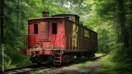 tracks red caboose