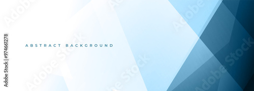 White and blue modern abstract background. Blue and white abstract banner with geometric shapes. Vector illustration