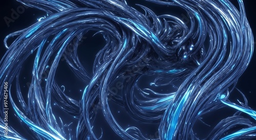 A shimmering, pulsating Sonic Symbiote twists and dances, its form a dazzling mix of metallic silver and electric blue