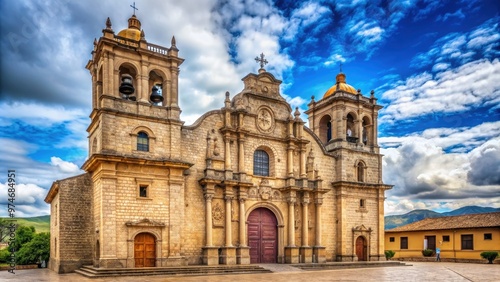 Beautiful colonial church in Cajamarca, Peru, Cajamarca, Peru, South America, colonial architecture, historical, landmark