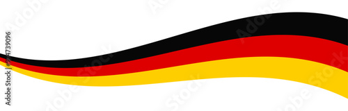 german Flag Wave Banner Background. Waving germany Flag. Colors of germany Flag Decoration. Vector Illustration.