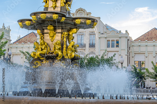 Fountain of the Muses in Huesca, Spain, built in 1885