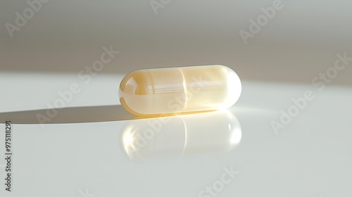 capsule pill on white background