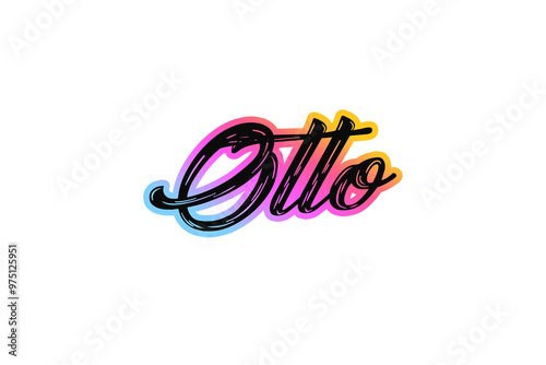 The name “Otto” written in a stylized colorful retro font