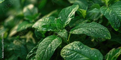 Signs of fungal disease on potato foliage