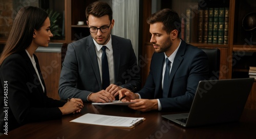 Business People Signing Legal Documents